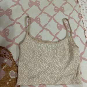 Brandy Melville Cream Floral Camisole